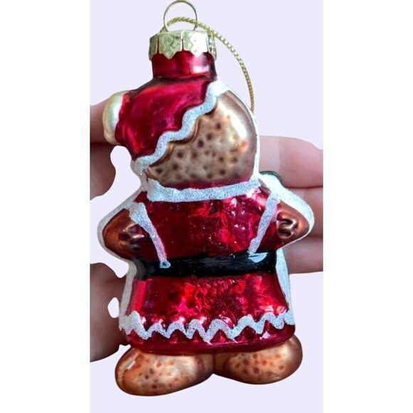 Set Of 3 Hand-Painted Glass Christmas Ornaments Nutcracker Gingerbread Snowman C - Picture 15 of 16